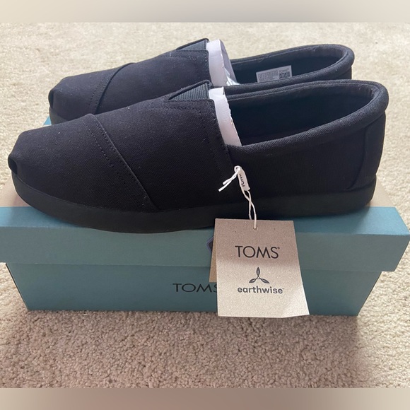 Men’s Alp Fwd All Black Recycled Cotton Canvas Tom’s - Picture 1 of 5